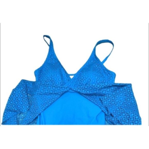 Alisha Levine Swimwear One Piece Diamond Pattern Swim Dress - Picture 7 of 13